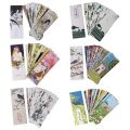 30pcs Different European Scenes Vintage Planet Flowers Birds Bookmarks Set Paper Page Notes Label Message Card Book Marker.