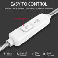 Wired Headset Earphone with Microphone Hands Free for Tablet PC Phone.