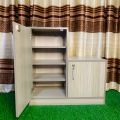 Unique Desing L Shape Shoe Rack Cabinet Organizer with Door and Lock System Shoe Cabinet Wooden-Light Ash. 