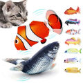 Baby Electric Plush Toy Simulation Animal Electric Swing Fish Pacify Toy Cat Pet Toy Gift.