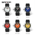 SANDA Men LED Digital Watches Fashion Sport Dual Display Quartz Wristwatch Outdoor Waterproof Military Wristwatches Mens 3008.