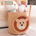 Tiktok ins Cartoon Baby Toy Bucket Felt Bag Washable Dirty Clothes Storage Basket.
