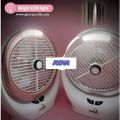 JOYKALY YG-718 Portable Rechargeable Fan with LED Light AC/DC. 