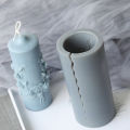 Silicone Candle Mold Carved Column DIY Resin Candle Mold Bride Wax Model.