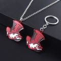 Japanese Game Persona 5 P5 Keychain Take Your Heart Logo Red Hat Key Chain for Women Men Car Keyring Choker Souvenir Gift.