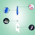100pcs /Set Silicone Interdental Brushes Super Soft Dental Cleaning Brush Teeth. 