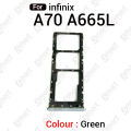 For itel A70 A665L Sim Tray Micro SD Card Slot with Sim Ejector Pin Replacement Parts.