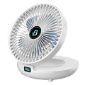 5W 5V 1200mAh Table Wall Mounted Cooling Fan Without Punching Holes USB 3 Gears Adjustable Bionic Seagull Blade Easy to Clean.