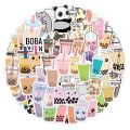 50pcs Cute Boba Sticker Kawaii Bubble Tea Sticker Waterproof Vinyl Water Bottle Sticker Laptop Sticker Stationery. 