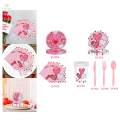 Valentine's Day Decoration Valentines Day Tableware Set for Holiday Wedding. 