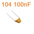 10Pcs- 104 Multilayer MLCC 50V 100nF Ceramic Capacitor 104 Ceramic Capacitor 50V Monolithic Ceramic Chip Capacitor 5.08mm Pitch MLCC Non-Polarized 2 Pin Leads. 