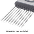 Stainless Steel Onion Holder Slicer Tomato Cutter With 10 Even Prongs Easy Hold And Silcing Lemon Vegetable,Sliver Color New Professional.