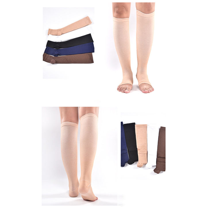 1Pair%20Compression%20Socks%20Foot%20Pain%20Relief%20Knee%20Varicose%20Open%20Toe%20Socks%20-%20Image%205