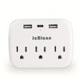 Multi Plug Outlet Extender with USB, Electrical Wall Outlet Splitter with 3 USB Ports and 3 Outlet, For Office, Home...etc.. 
