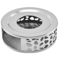 OUMERY 2X Tea Warmer Coffee Warmer Stainless Steel with Holder Tea Base Hollow Carved Design Heater Coffee Warmer. 