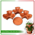 3 Pcs Set Lotus Flower Tub with tray Sandal Wood  - 4 Litre. 