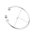 REGELIN 2pcs/lot Unscrew European Adjustable Cuff Open Bangles for Women Expandable Wire Bangles Bracelets With Bead Charms.
