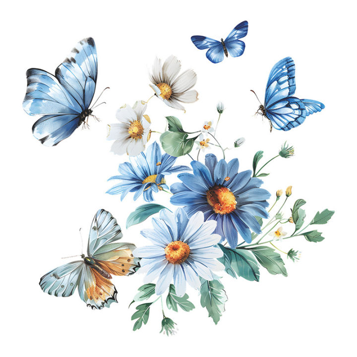 Toilet%20Stickers%20Watercolor%20Floral%20Chrysanthemum%20Butterfly%20Wall%20Stickers%20Durable%20Waterproof%20Bathroom%20Decor%20With%20Self-adhesive%20-%20Image%203