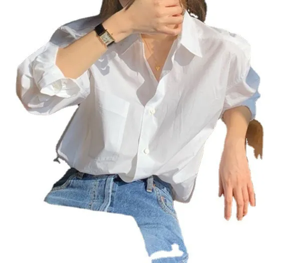 White%20Shirt%20for%20Women%20Spring%202024%20New%20Korean%20Style%20Loose%20Shirt%20Design%20French%20Style%20Long%20Sleeve%20Women's%20Top%20-%20Image%205