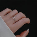Shining Rhinestone 26 Letters Adjustable Rings Fashion Initial A-Z Alphabet Opening Ring For Women Girls Charm Jewelry Gifts Luyo.