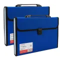 TRANBO Plastic File Folder with 12 Pockets, Handle, Index Tab, A4 Size, (Multicolor). 