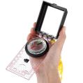 Folding Map Navigation Compass Survival Camping Hiking With Mapping Ruler and Mirror. 