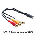 3.5mm to RCA AV Audio Video Output Cable AUX Cable Cord 3RCA Jack a 6RCA Splitter AV TV DVD Cable adaptador. 
