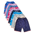 8 PCS Cotton Printed Half Pants for Baby Girls- Multicolor Combo Pack. 