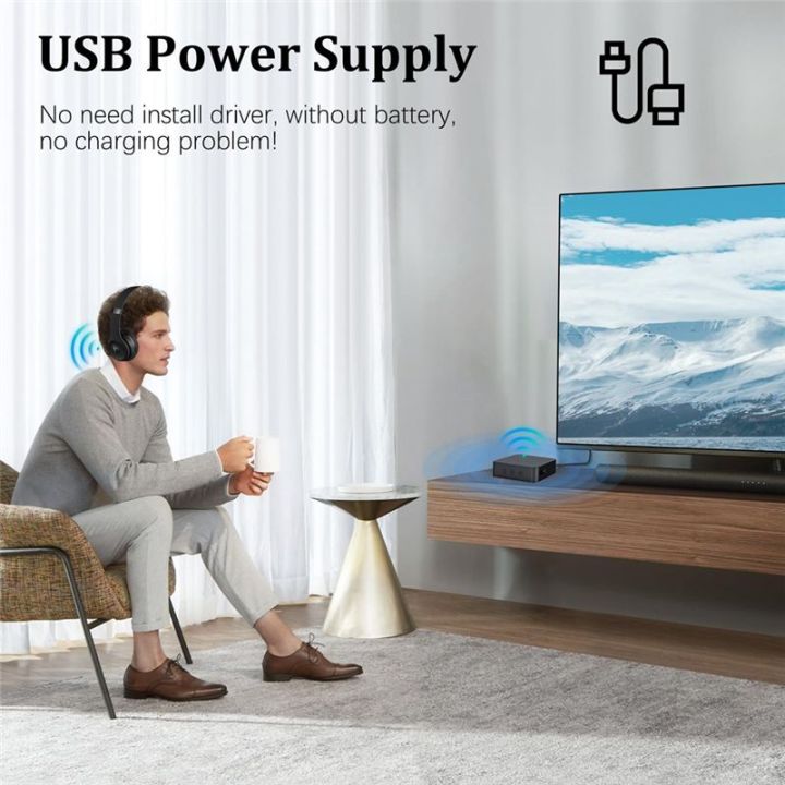 Bluetooth%205.0%20Transmitter%20Receiver%20for%20TV%20to%20Headphones%20with%20Volume%20Control,%20Low%20Latency%20Wireless%20Audio%20Adapter%20-%20Image%202