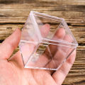 1/3PCS Transparent Acrylic Plastic Square Cube Box With Lids Durable Candy Box Multiple Uses Transparent Case Home Organizer Container. 