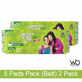 Joya Sanitary Napkin - Belt System - 5 Pads Pack - Combo 2 Pack - 10 Pads - pad.