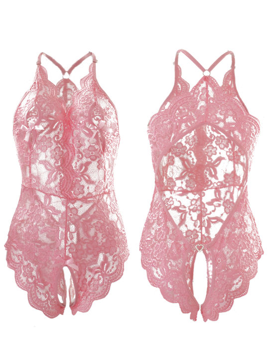 Open%20Lingerie%20Women%20Lace%20Teddy%20Bodysuit%20Plus%20Size%20Babydoll%20Dress%20Bra%20Underwear%20Set%20-%20Image%204