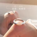 The new 925 silver French I love you couple ring is a pair of simple opening adjustable male and female rings. 