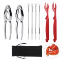 Crab Crackers and Tools, Lobster - 2 Crab Leg Crackers and 4 Crab Leg Forks Sturdy & Durable & Rustproof &Reusable. 