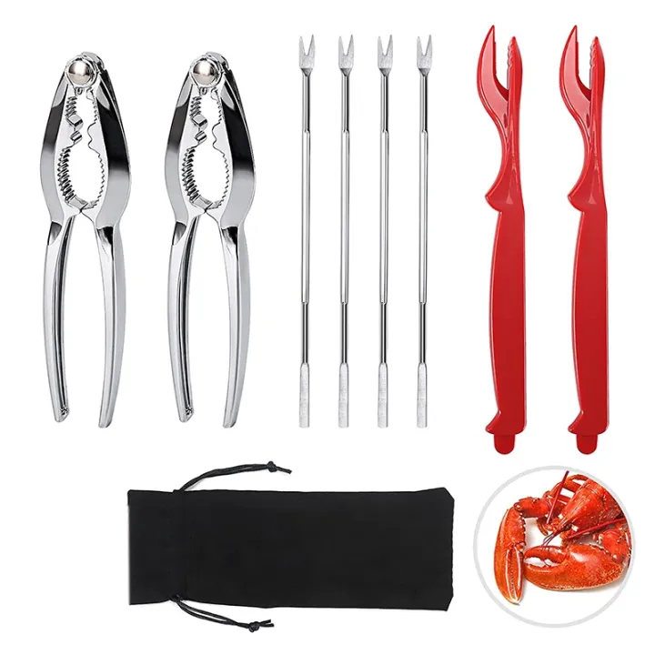 Crab%20Crackers%20and%20Tools,%20Lobster%20-%202%20Crab%20Leg%20Crackers%20and%204%20Crab%20Leg%20Forks%20Sturdy%20&%20Durable%20&%20Rustproof%20&Reusable%20-%20Image%202