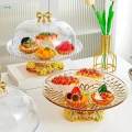 Footed Cake Plate Shaterproof Round Cake Tray for Muffins Cookies Cheesecake. 