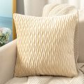 Pure Color Velvet Plaid Pillowcase Home Living Room Bedroom Sofa Pillow Case Plush Cushion Cover Home Decor Pillow Cover 45cm.