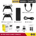 NEW 256G 50000+ Game X9 PRO Game Stick 4KHD Video Game Console 2.4G Double Wireless Controller 50+ For N64/PSP/PS1/GBA. 