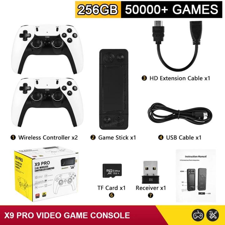 NEW%20256G%2050000+%20Game%20X9%20PRO%20Game%20Stick%204KHD%20Video%20Game%20Console%202.4G%20Double%20Wireless%20Controller%2050+%20For%20N64/PSP/PS1/GBA%20-%20Image%207