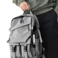 Zebra Fashionable Laptop Bag and Travelling Backpack Gray SZ005. 