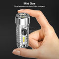 Auoyo Mini light Keychain Torch with Buckle USB Rechargeable LED Li-ght Waterproof Pocket Lig-ht EDC for Outdoor. 