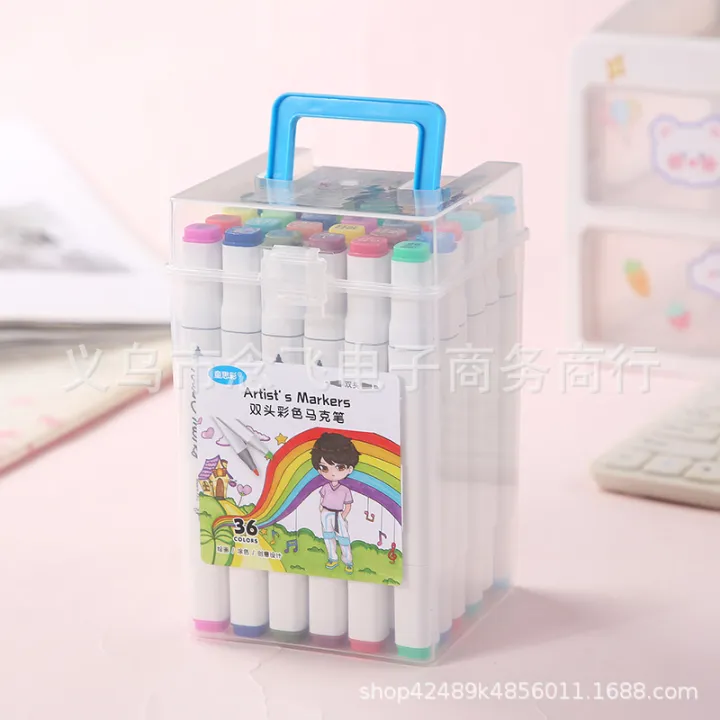 Child's%20color%20box%20marker%20double-ended%20art%20painting%2024%2036%2048%2060%2080%20color%20oily%20watercolor%20pen%20set%20-%20Image%207