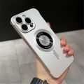 HOCE Metallic Frameless Logo Hole Magnetic Phone Cases For iPhone 12 13 14 15 16 Pro Max 14 15 Plus MagSafe Case With Lens Film Protector Luxury Ultra Thin Hard Back Cover. 