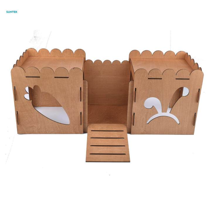 Wooden%20Rabbit%20Castle%20Hideout%20Guinea%20Pig%20Small%20Animal%20Shelter%20Hamster%20House%20-%20Image%207