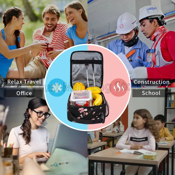 %E3%80%90NEW%E3%80%91%20Japanese%20Sakura%20Cherry%20Blossoms%20Tree%20Insulated%20Lunch%20Bag%20Reusable%20Lunch%20Box%20For%20Work%20Picnic%20Beach%20Leakproof%20Cooler%20Bento%20Tote%20-%20Image%206