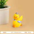 Momo Little Yellow Duck Mini Desktop Creative Cute Cartoon Doll Gift Girl Heart Car Ornament. 