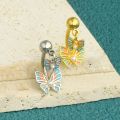 Various styles Dripping Oil Butterfly Belly Button Rings for Women Navel Piercing Snowflake Navel Rings Body Jewelry.