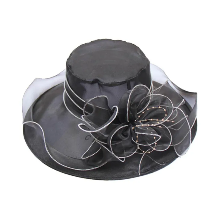 70%25%20Women's%20Hat%20Hot%20Sell%20Floral%20Organza%20Wide%20Brim%20Church%20Kentucky%20Derby%20Fascinator%20Lady%20Tea%20Party%20Sun%20Hat%20-%20Image%202