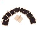 10xPack 10PCS Small Mini Wooden Blackboard Note Memo Message Board Chalkboard.