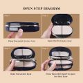 5 in 1 Two Way Powder Palette Oil-control Concealer Long Lasting Makeup Powder With Puff Face Foundation Cosmetic 38g. 